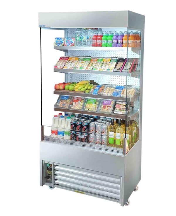 Multideck Display Fridge (Premium Slimline Mirrored Stainless Steel) 100cm x 60cm x 200cm (Frost-Tech: SD60/100CC)