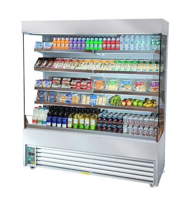 Multideck Display Fridge (Premium Slimline Mirrored Stainless Steel) 180cm x 60cm x 200cm (Frost-Tech: SD60/180CC)