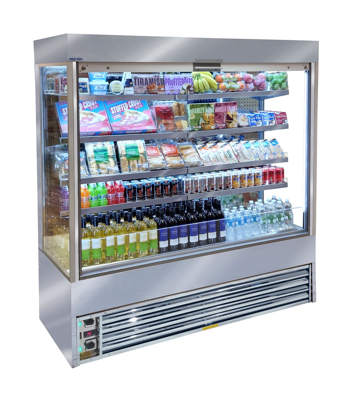 Stainless Steel Multideck Display Fridge with Shutter (Premium) 180cmx 75cm x 195cm (Frost-Tech: SD75/180SH)