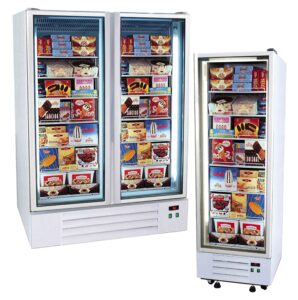 glass door freezer