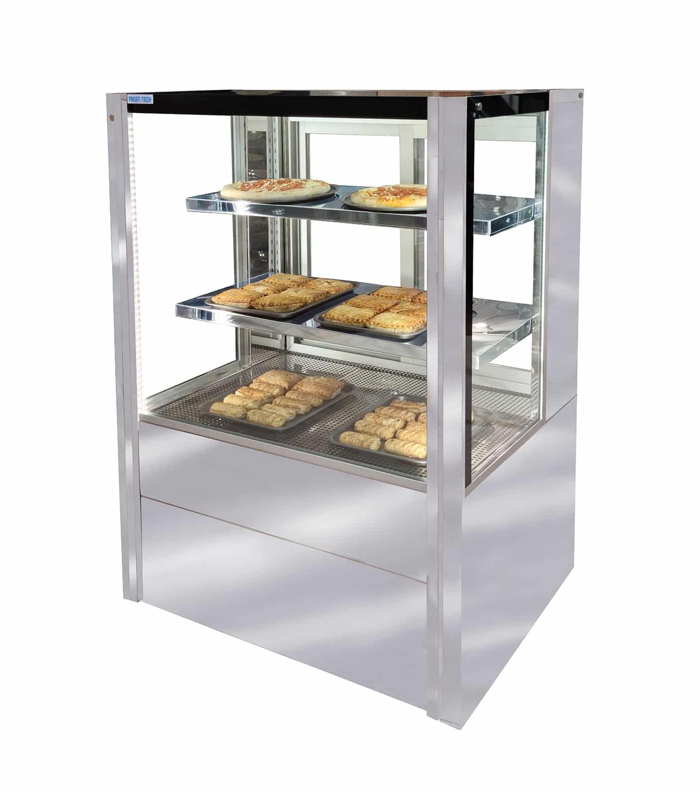 Premium Stainless Steel Heated Double Glazed Display 100cm x 75cm x 135cm (Frost-Tech: SHP75/100DG)