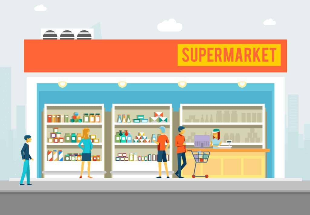 Supermarket fridges