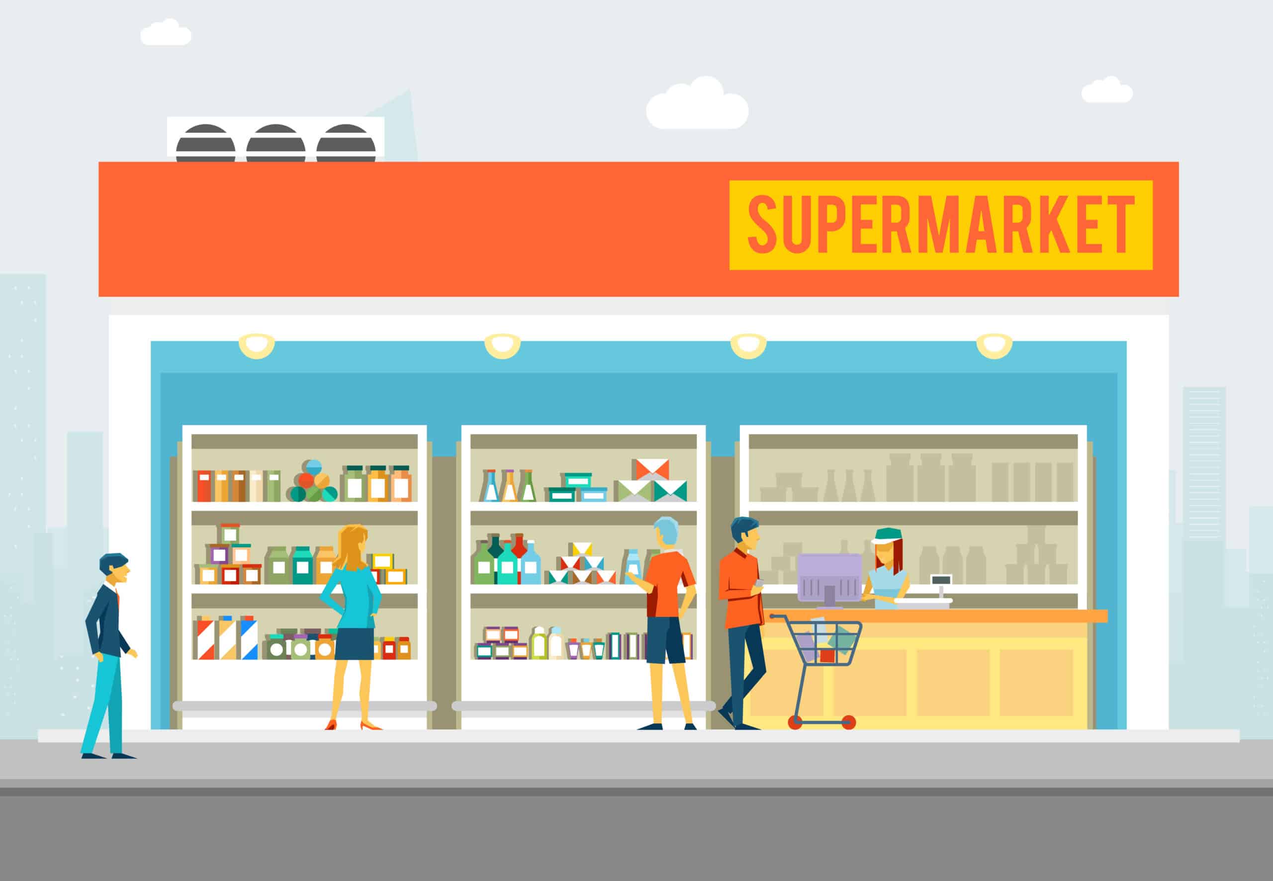 Supermarket fridges