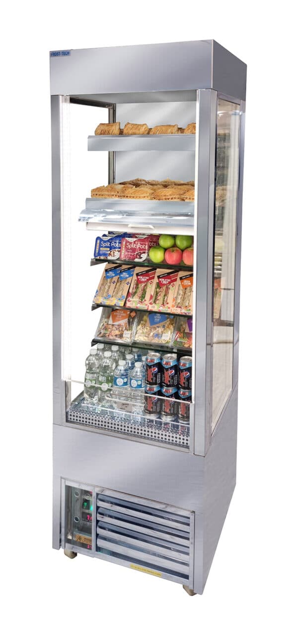 Dual Temperature Heated and Chilled Mirrored Stainless Steel Multideck 60cm x 60cm x 200cm (Frost-Tech: DTM60)