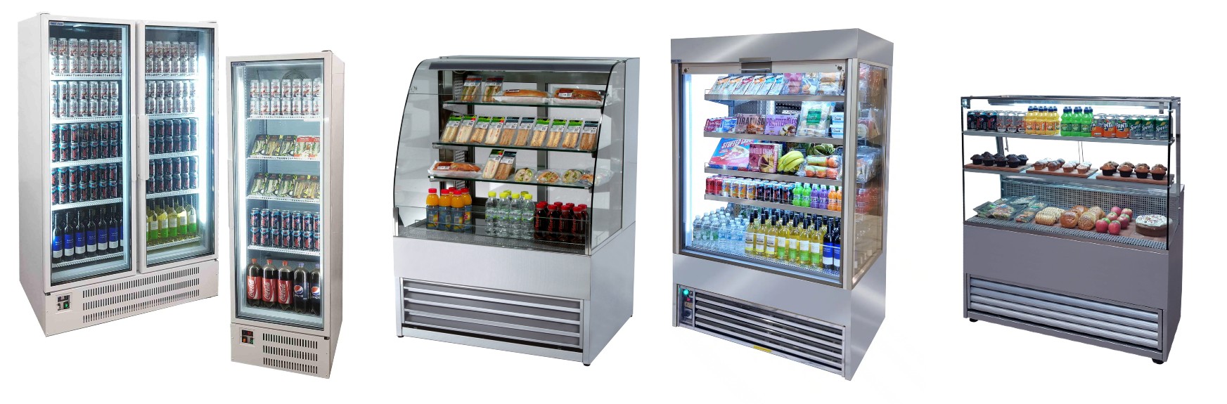 glass fridges