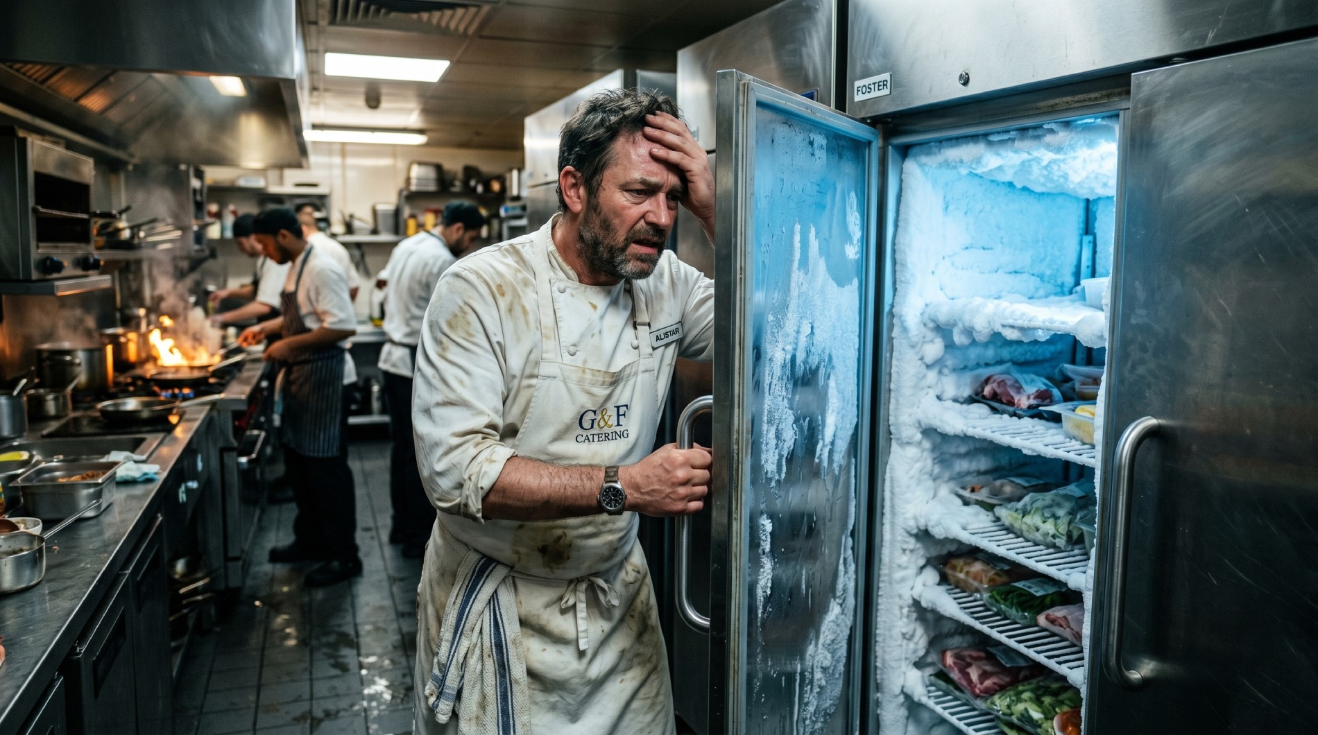 commercial freezer ice buildup