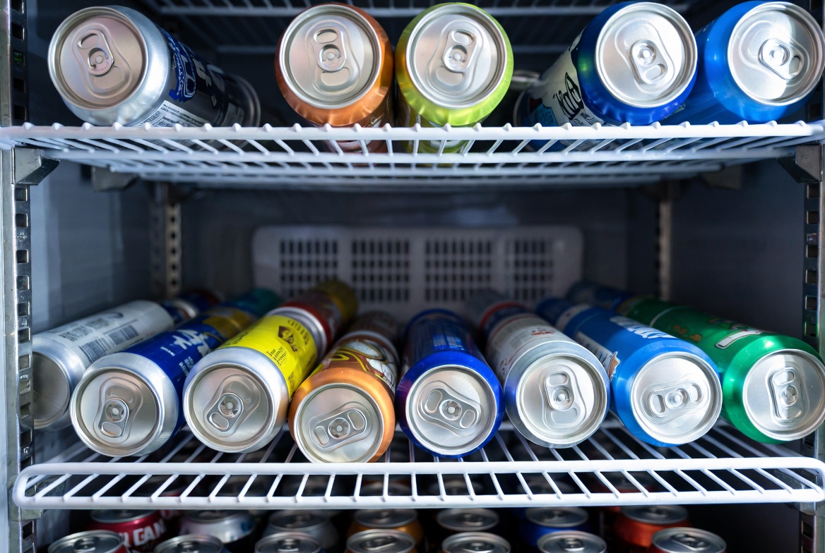 cooling drinks in the fridge