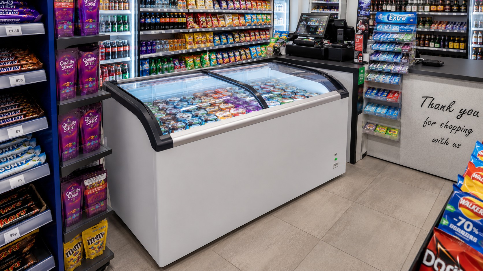 commercial chest freezer uses