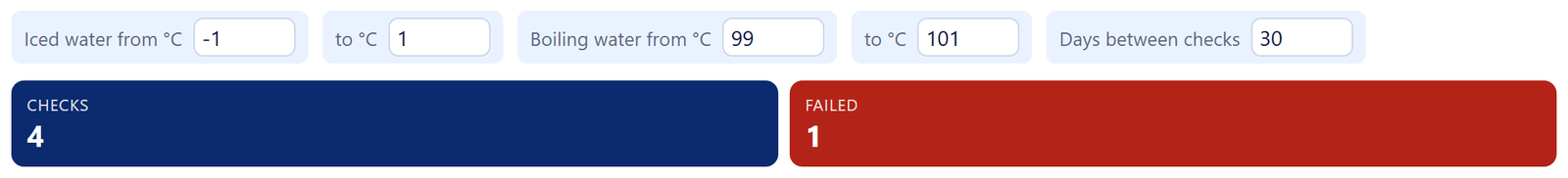 Pass ranges, check interval and counters